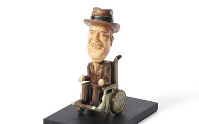 Carved and Painted Franklin D. Roosevelt Figure, Joe Hrovat (1920-2013),...