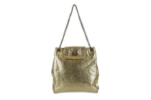 Chanel Gold Perforated Shoulder Bag, c. 2008-09, gold