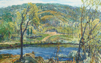 Charles Reiffel (1862-1942) Edge of the Reservoir 25 x 30...