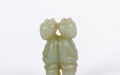 Chinese Celadon Jade Figural Carving