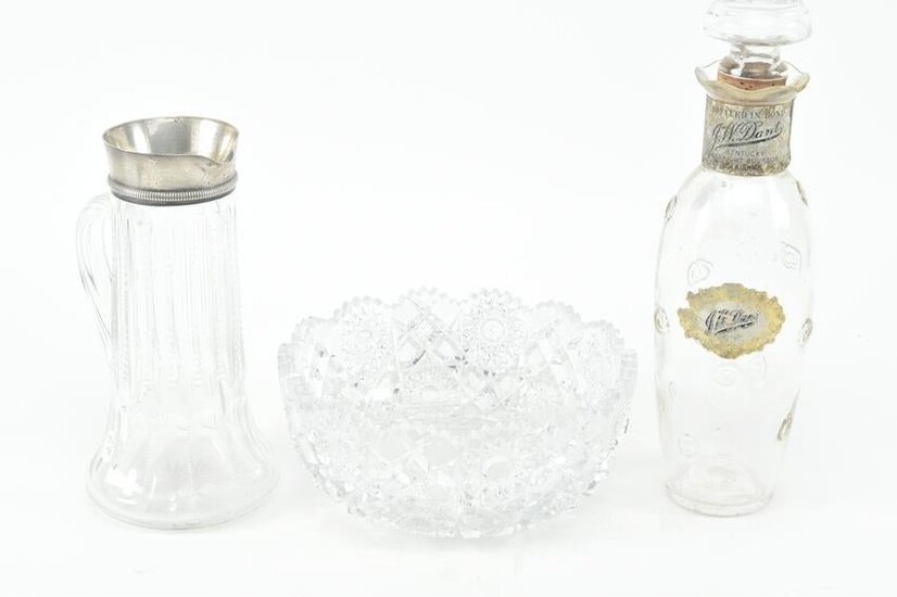 Clear glass trio. J.W. Dant Distillery Kentucky bourbon