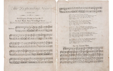 [Collins, John, and William Reeve] | A rare piece of early American anti-slavery sheet music