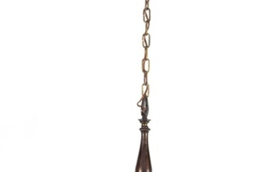 (-), Copper 6-light Art Deco hanging lamp with...