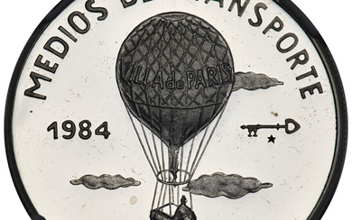 Cuba: , Republic silver Proof "Hot Air Balloon" 5 Pesos 1984 PR67 Ultra Cameo NGC,...