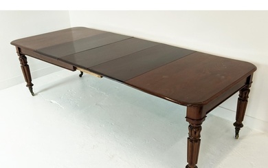 DINING TABLE, extendable, William IV mahogany with three ext...
