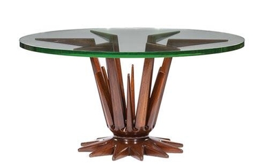 Davod Wider Rosewood and Glass Coffee Table