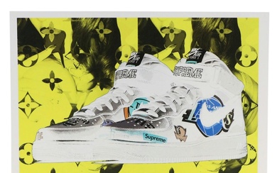 Death NYC Pop Art Graphic Print of Air Jordans, 2020