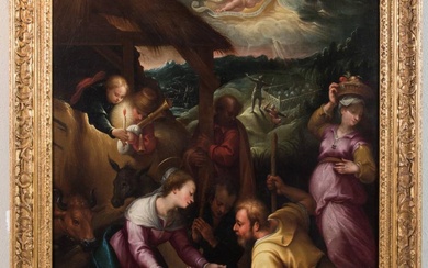 Denijs Calvart o Calvaert detto Dioniso fiammingo (1549-1619), Adorazione dei pastori