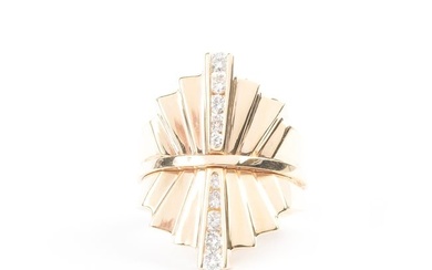 Diamond, 14k Yellow Gold Ring.