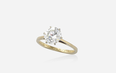 Diamond and gold engagement ring