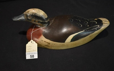 Dodge Vintage Carved Wooden Duck Decoy-Hollow