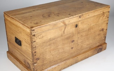 Dovetailed Pine Blanket Box, 19th Century