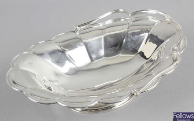 An early 20th century silver swing handle basket.