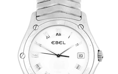 Ebel: A Stainless Steel Calendar Centre Seconds Wristwatch, signed Ebel,...