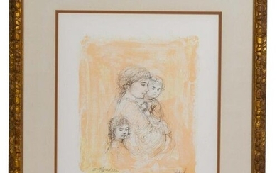 Edna Hibel Signed Lithograph Mother & Child