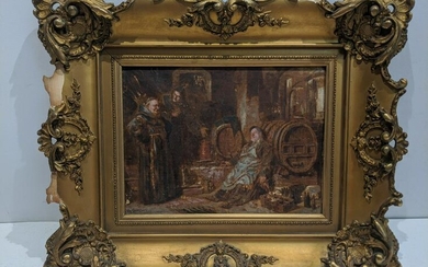 Eduard von Grutzner Drunken Monks Oil Painting