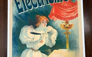Electricine - Art by Lucien Baylac (1895) 34.75" x 49"