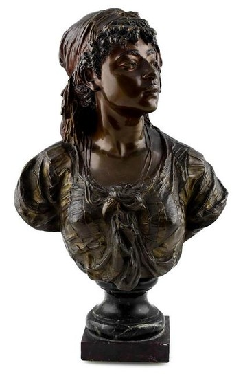 Emile Guillemin Bust of a Middle Eastern Beauty