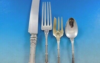Empire by Whiting Sterling Silver Flatware Set for 12 Service 53 pieces Dinner