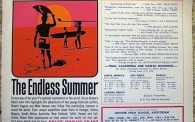 Endless Summer - Surf Epic (1965) 8.5" X 11" Original