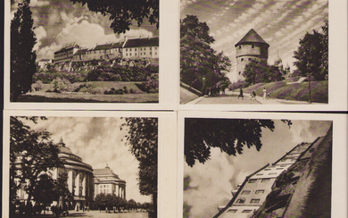 Estonia Group of postcards - Tallinn - Estonia teater, Majad Toompea veerul, Kick in de Kök before 1940 (4)