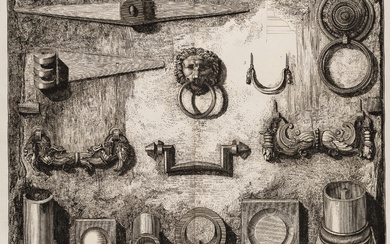 F. PIRANESI (1758-1810), Decorations and fittings from Pompeii, 1806, Etching