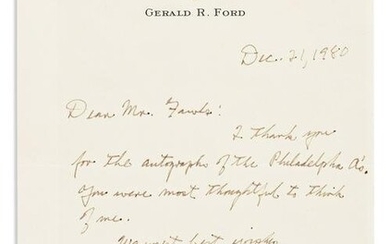 FORD, GERALD R. Autograph Letter Signed, to "Dear Mr.