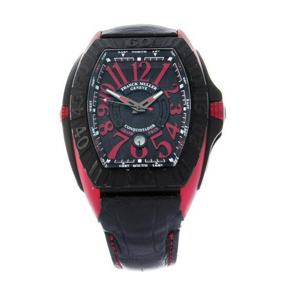 FRANCK MULLER - a Conquistador Grand Prix wrist watch. Bi-colour titanium case with calibrated