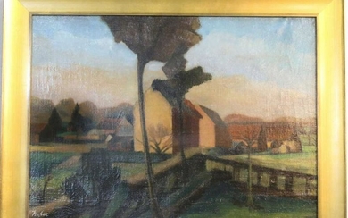 FRENCH ANTIQUE LANDSCAPE SIGNED KEIPHER