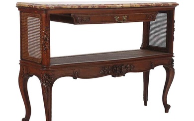 FRENCH LOUIS XV STYLE OAK CONSOLE TABLE 1920