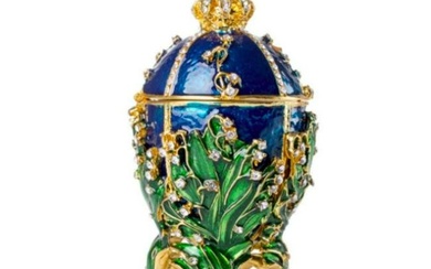 Faberge Inspired Trinket Jewel Box Egg