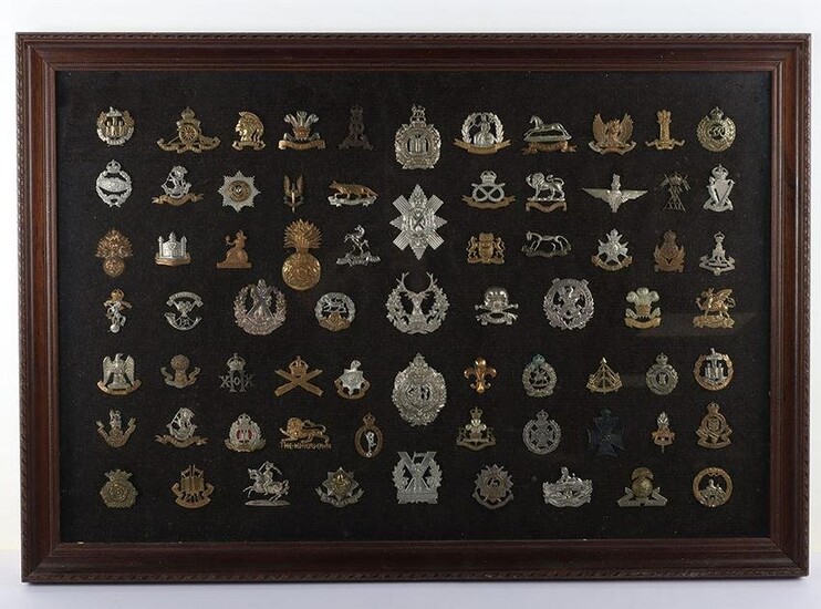 Frame of British Military Cap Badges