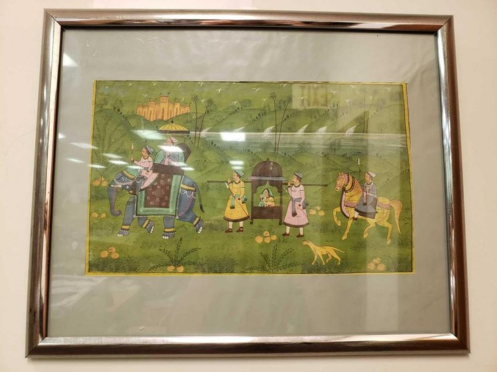 Framed Indian Silk Painting