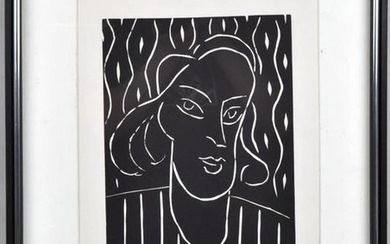 Framed Matisse Print, Possibly Linocut