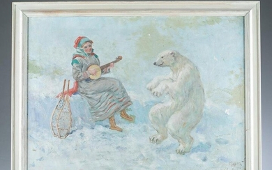 Frederick Stuart Church, Dancing polar bear, 1916.