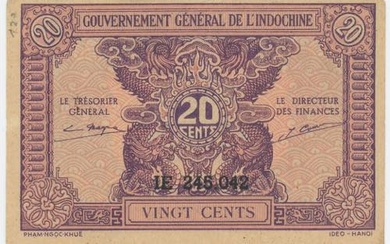French Indochina 20 Cents 1942 (ND)