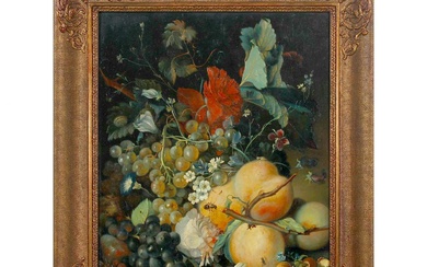 Fruit in the style of Jan van Huysum.
