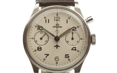 GENTLEMAN'S LEMANIA MILITARY ISSUE STAINLESS STEEL MANUAL WIND WRIST...