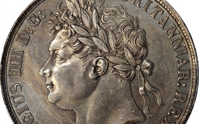 GREAT BRITAIN. Crown, 1822 Year SECUNDO. London Mint. George IV. PCGS Genuine--Cleaned, Unc Details.