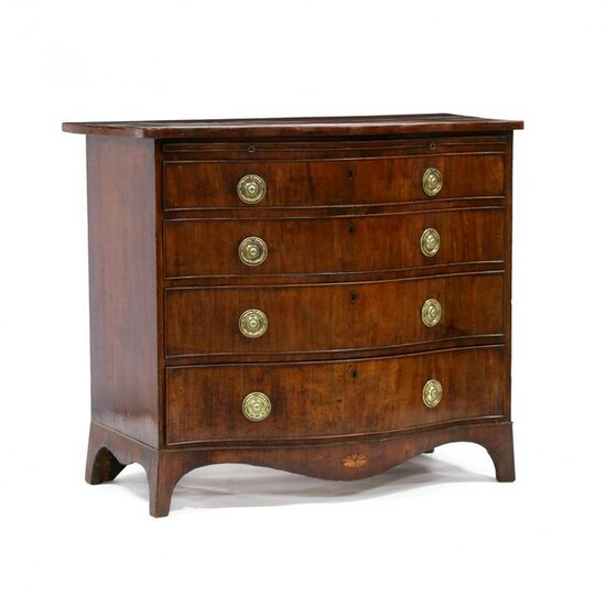George III Mahogany Serpentine Front Chest of Drawers