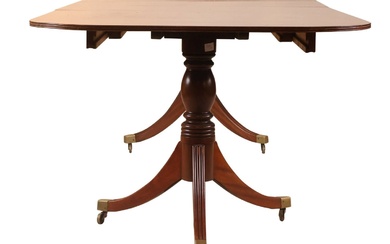 Georgian Style Mahogany Double Pedestal Dining Table