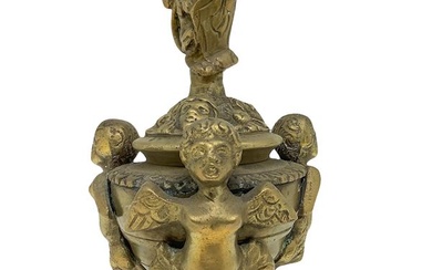 Gilded bronze inkwell, nineteenth century