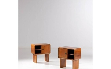 Gio Ponti (1891-1979) Pair of bedside tables