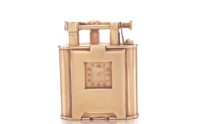 Gold lighter/watch, Alfred Dunhill