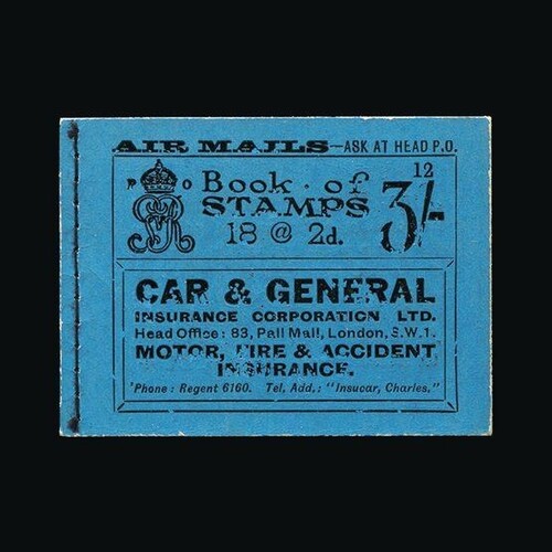 Great Britain - Booklets : (SG BB21) 1921 3s booklet, editio...
