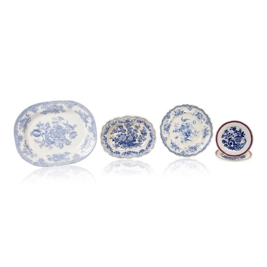 Group of Staffordshire Blue Transfer-Printed Wares