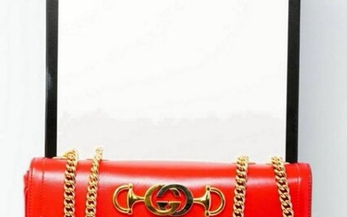 Gucci Hibiscus Leather Rajah Medium Shoulder Bag