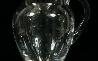 HAWKES STERLING AND CRYSTAL PITCHER C 1920