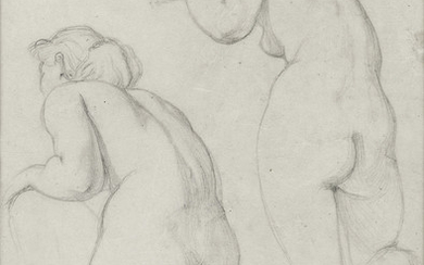 HENRI FANTIN-LATOUR Études de femmes nue. Pencil on thin cream wove paper. 255x185...