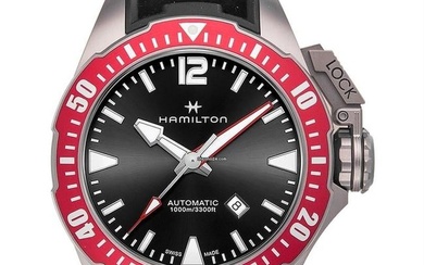 Hamilton Khaki Navy Frogman H77805335 - Khaki Navy Automatic Black Dial Titanium Men's Watch